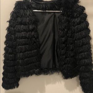 Furry black jacket